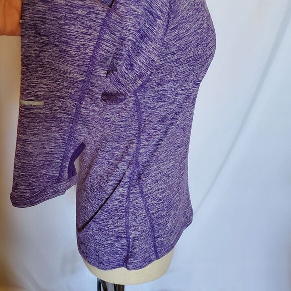 Nike DriFit Women's Zip Athletic Long Sleeve Pullover Shirt Thumb Hole, S - Picture 5 of 8